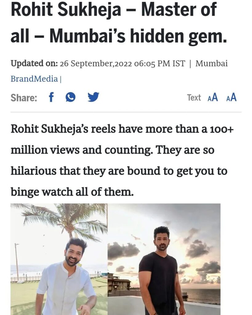 Rohit Sukheja Article